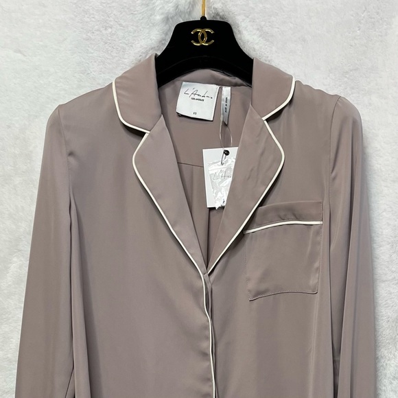 L'Academie Tops - NWT L'Academie Top Shirt Butto Down Pajama XS